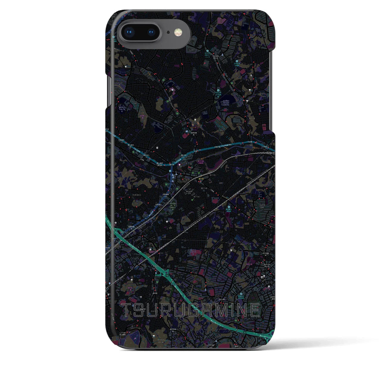 【鶴ヶ峰(神奈川県)】地図柄iPhoneケース(バックカバータイプ)