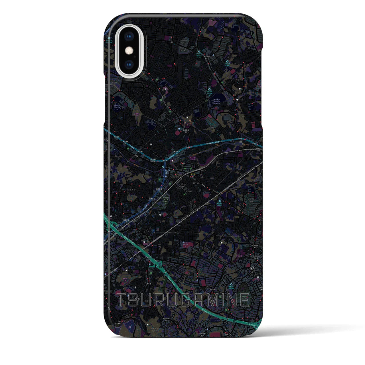 【鶴ヶ峰(神奈川県)】地図柄iPhoneケース(バックカバータイプ)