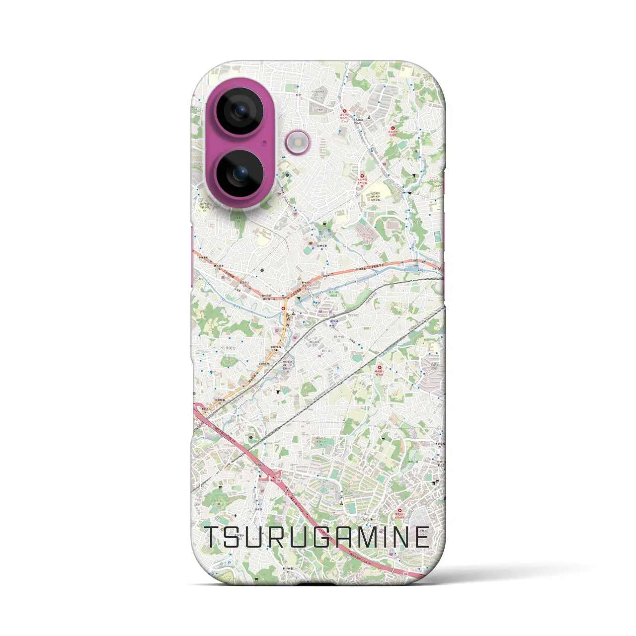 【鶴ヶ峰(神奈川県)】地図柄iPhoneケース(バックカバータイプ)