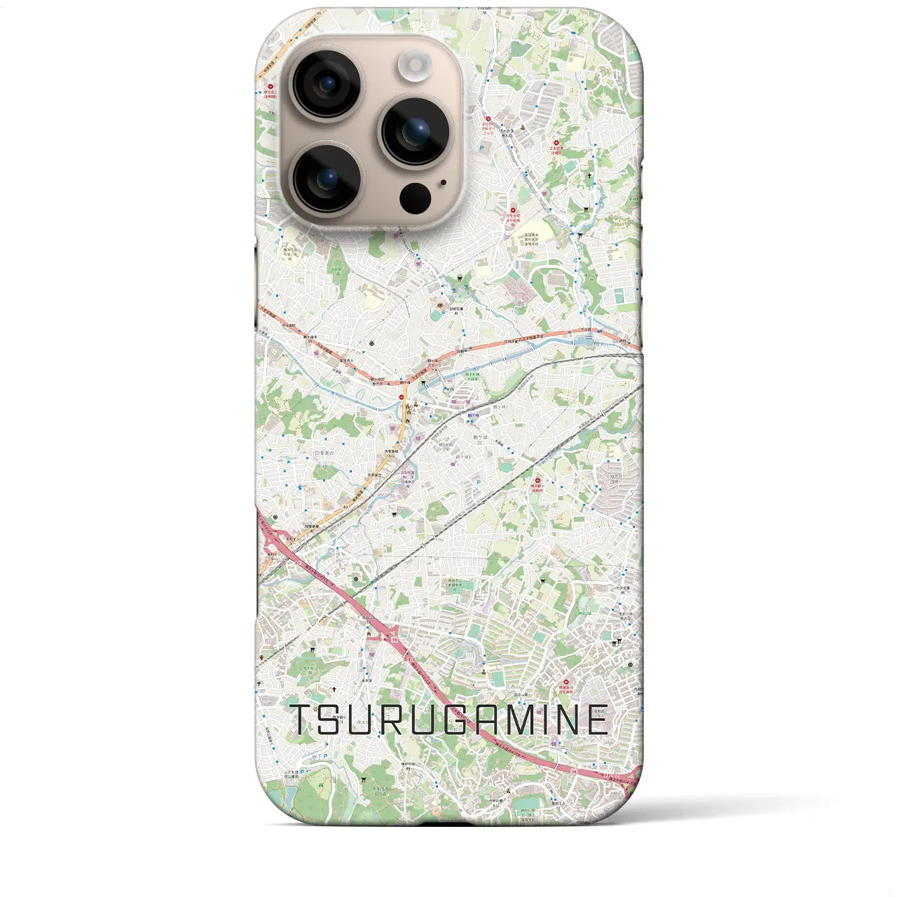 【鶴ヶ峰(神奈川県)】地図柄iPhoneケース(バックカバータイプ)