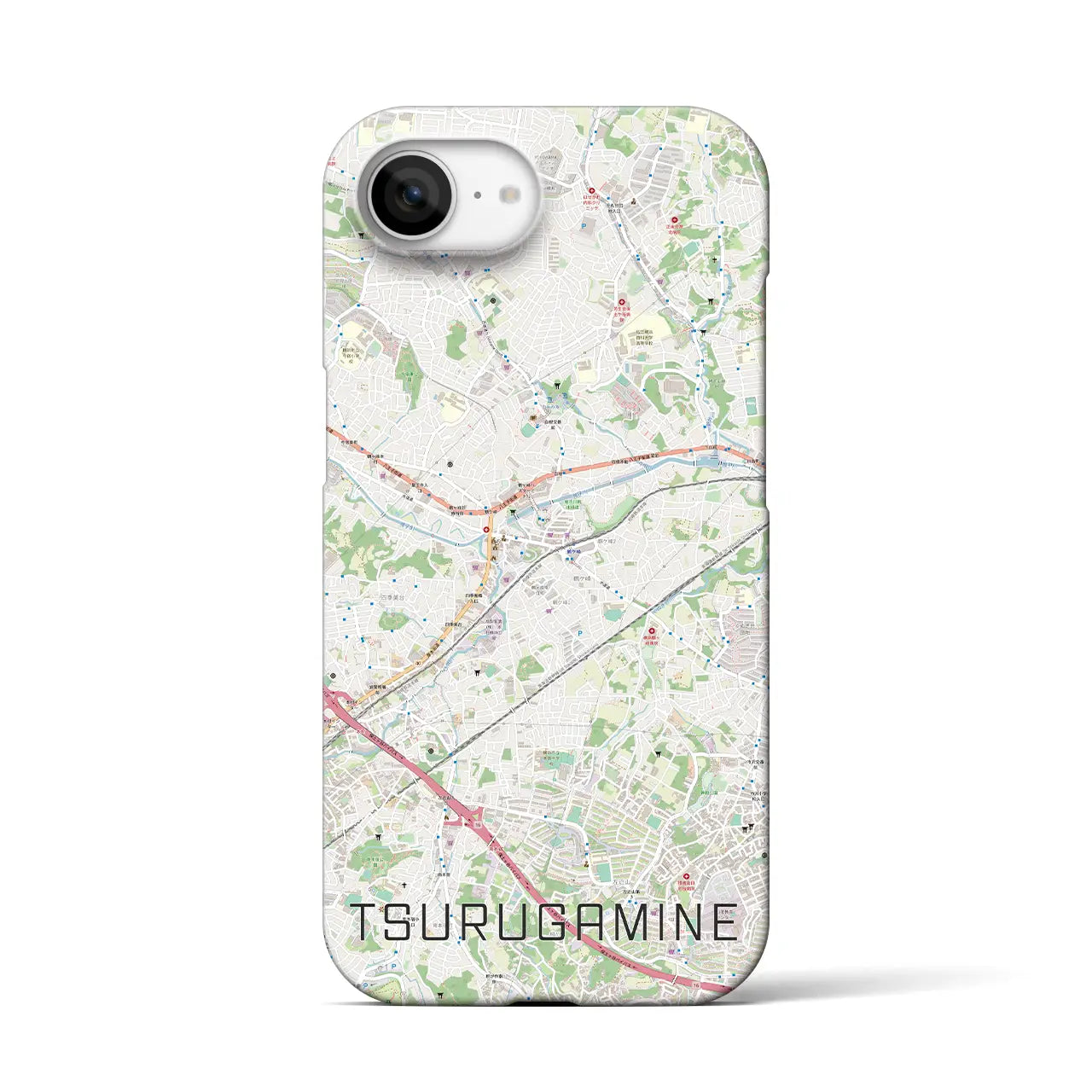 【鶴ヶ峰(神奈川県)】地図柄iPhoneケース(バックカバータイプ)