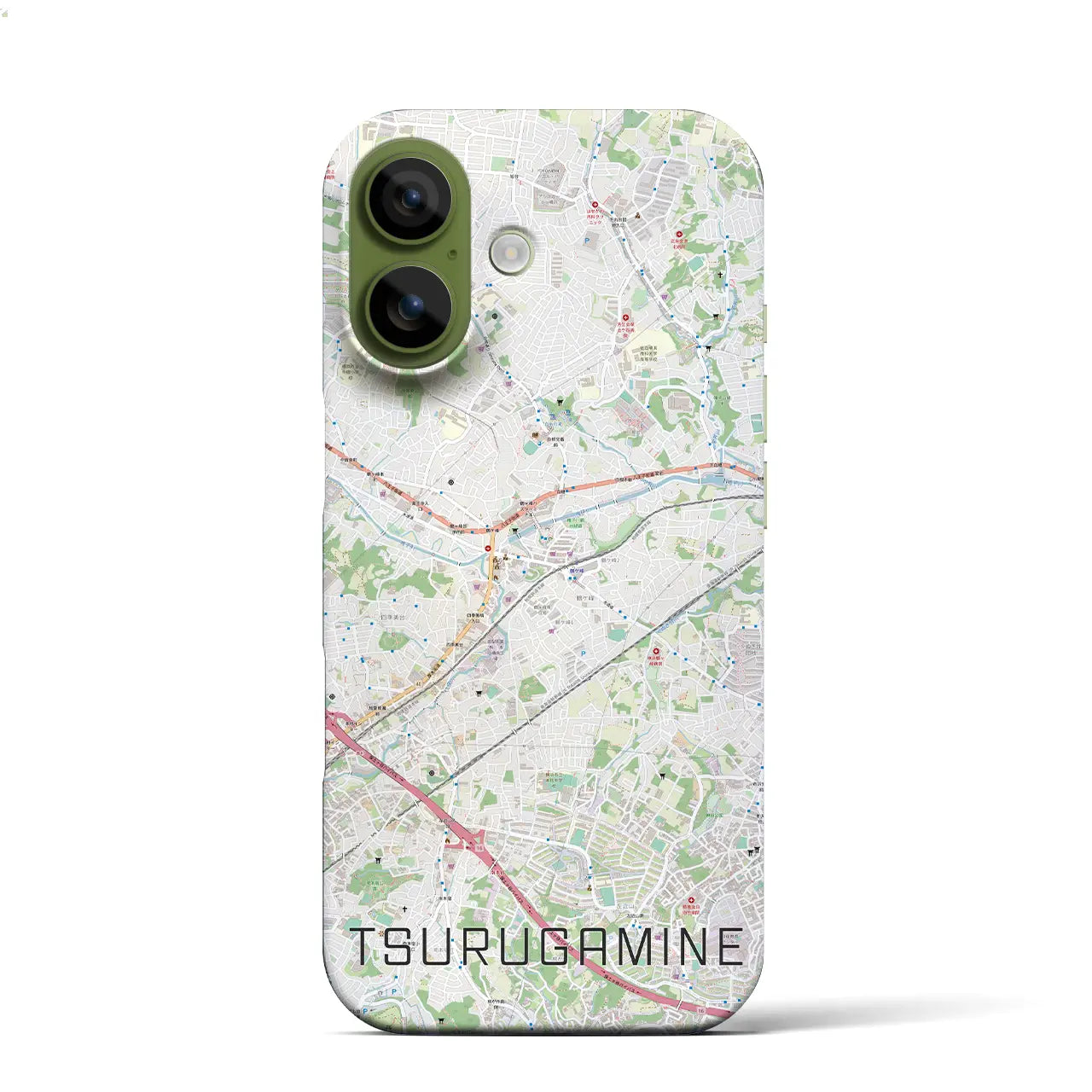 【鶴ヶ峰(神奈川県)】地図柄iPhoneケース(バックカバータイプ)