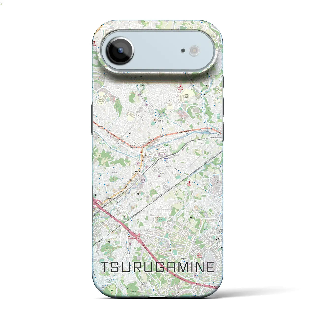【鶴ヶ峰(神奈川県)】地図柄iPhoneケース(バックカバータイプ)