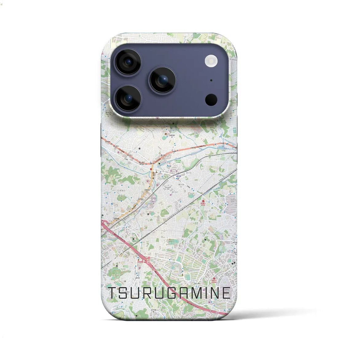 【鶴ヶ峰(神奈川県)】地図柄iPhoneケース(バックカバータイプ)ナチュラル・iPhone 17 Pro Max 用