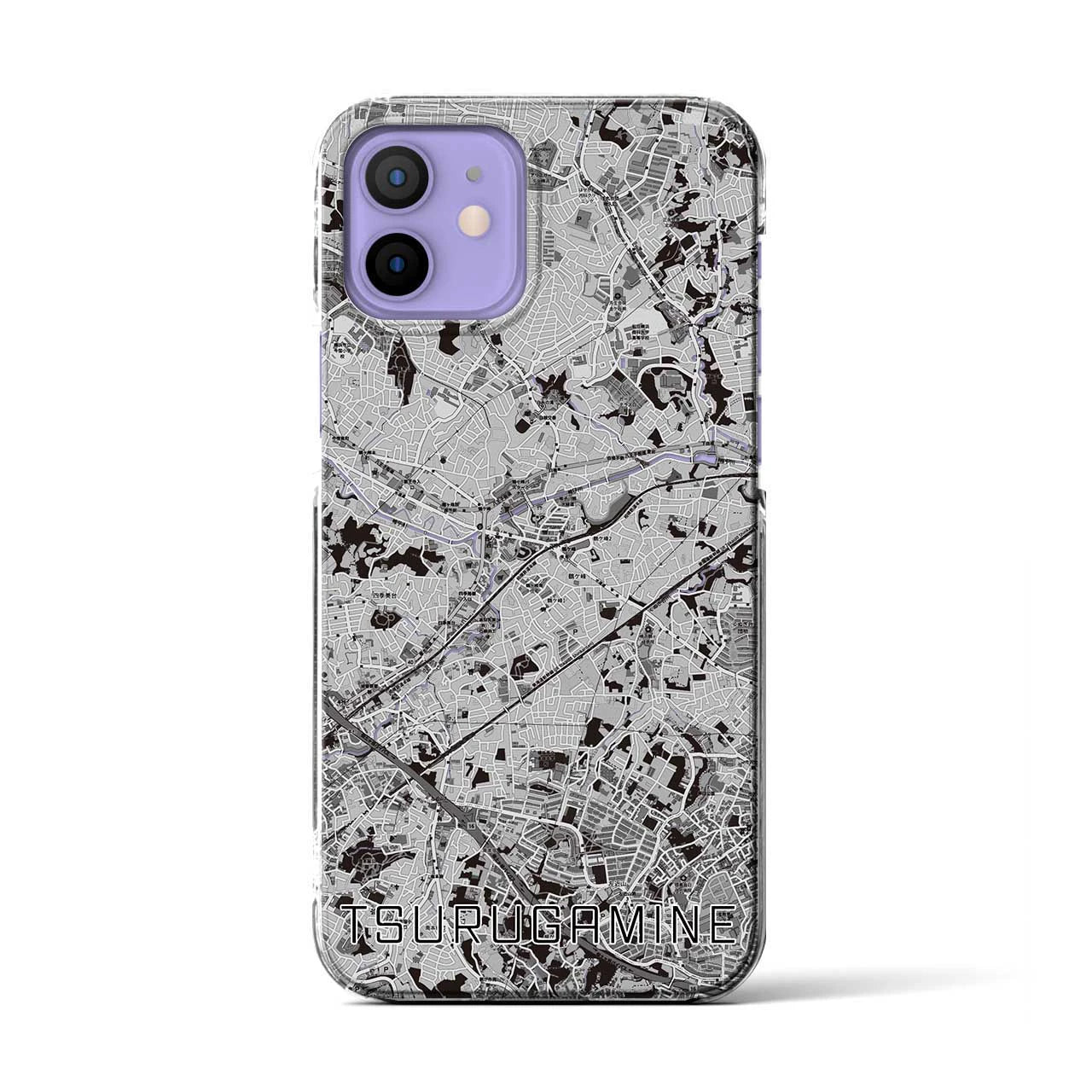 【鶴ヶ峰(神奈川県)】地図柄iPhoneケース(クリアタイプ)