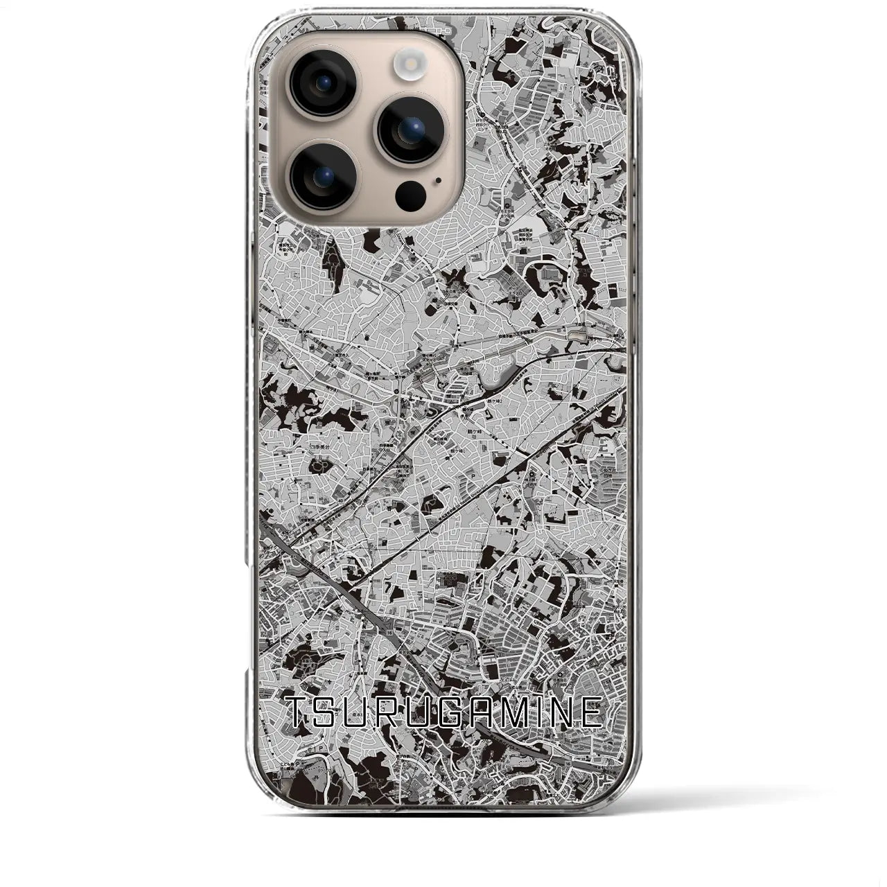 【鶴ヶ峰(神奈川県)】地図柄iPhoneケース(クリアタイプ)