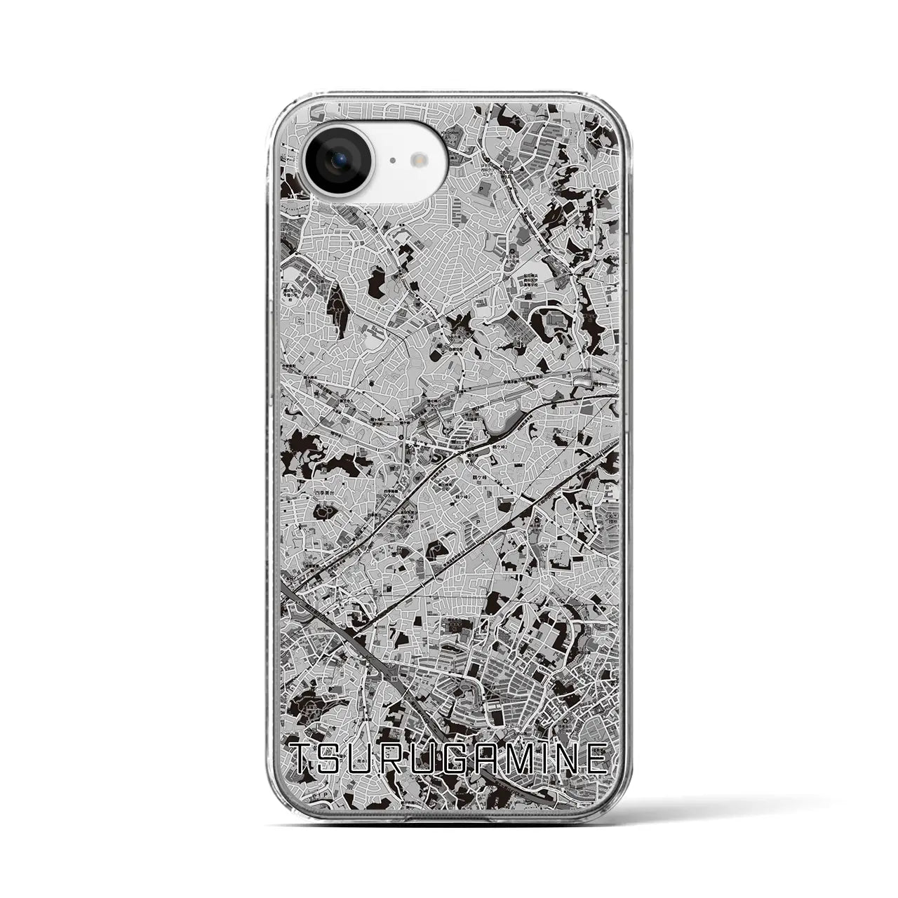 【鶴ヶ峰(神奈川県)】地図柄iPhoneケース(クリアタイプ)