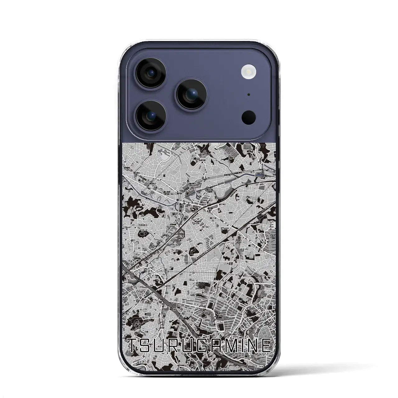 【鶴ヶ峰(神奈川県)】地図柄iPhoneケース(クリアタイプ)