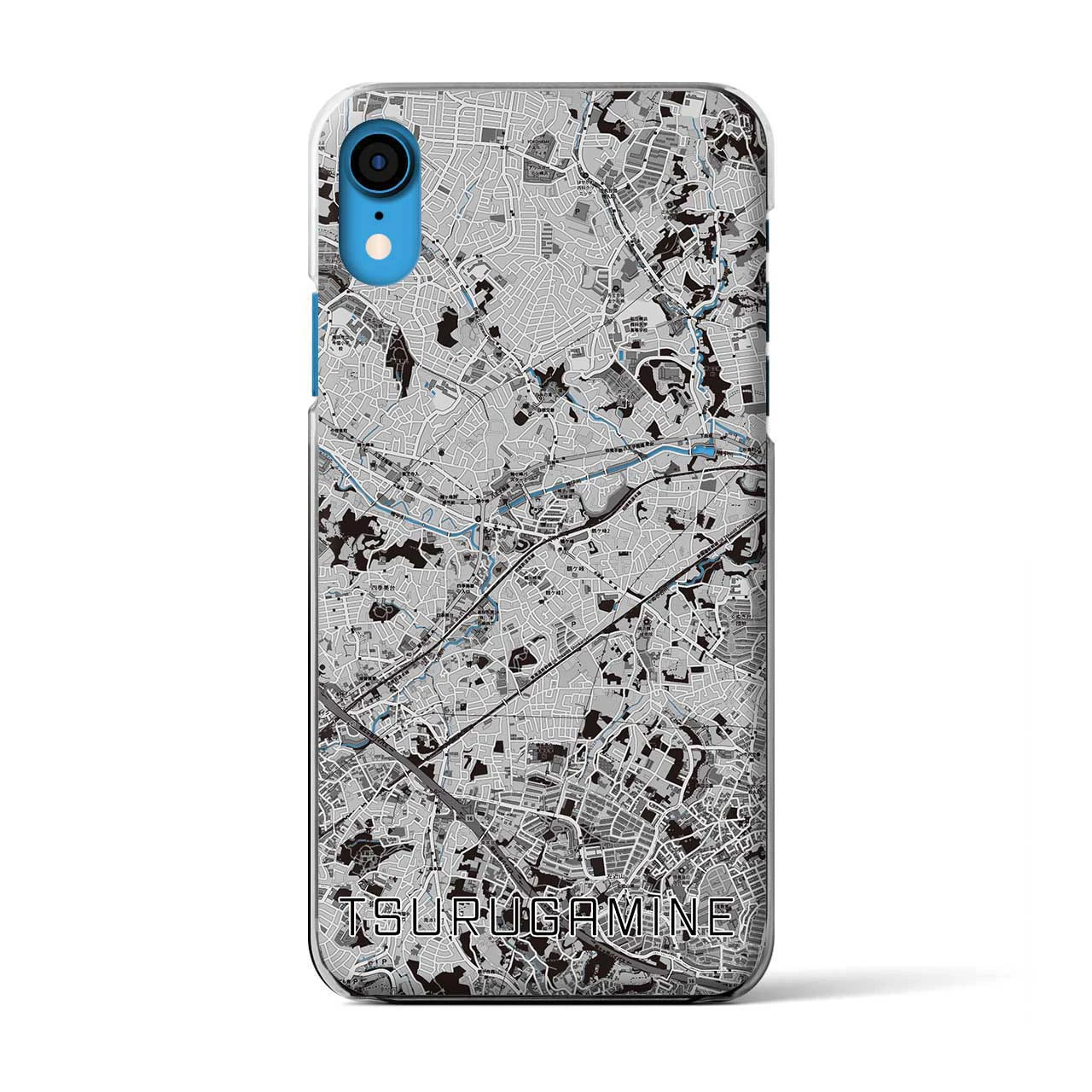 【鶴ヶ峰(神奈川県)】地図柄iPhoneケース(クリアタイプ)