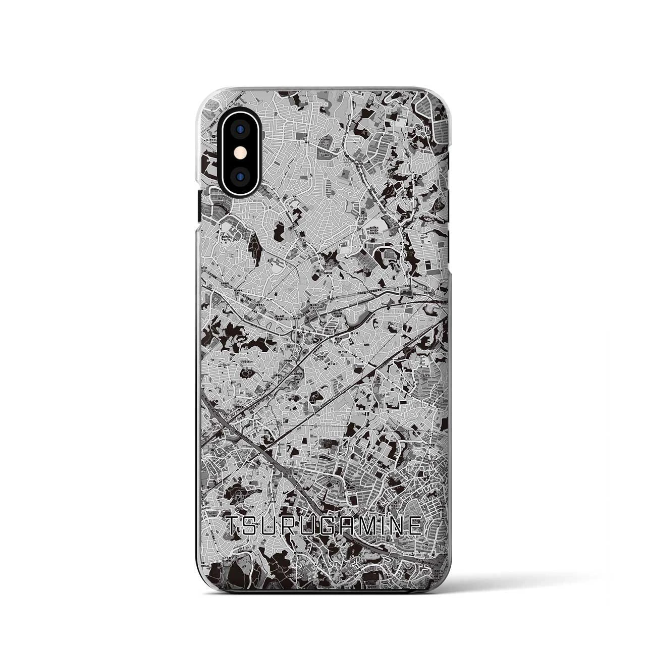 【鶴ヶ峰(神奈川県)】地図柄iPhoneケース(クリアタイプ)