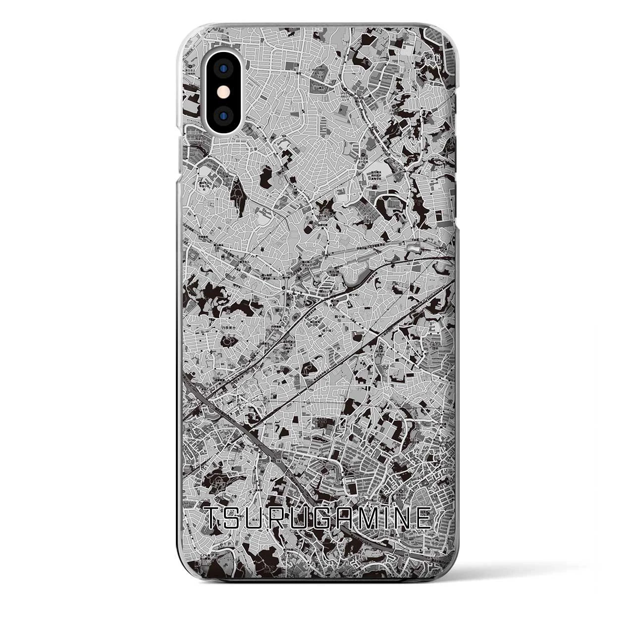 【鶴ヶ峰(神奈川県)】地図柄iPhoneケース(クリアタイプ)