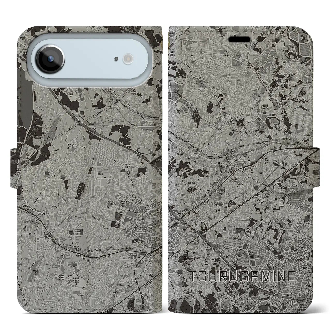 【鶴ヶ峰(神奈川県)】地図柄iPhoneケース(手帳タイプ)