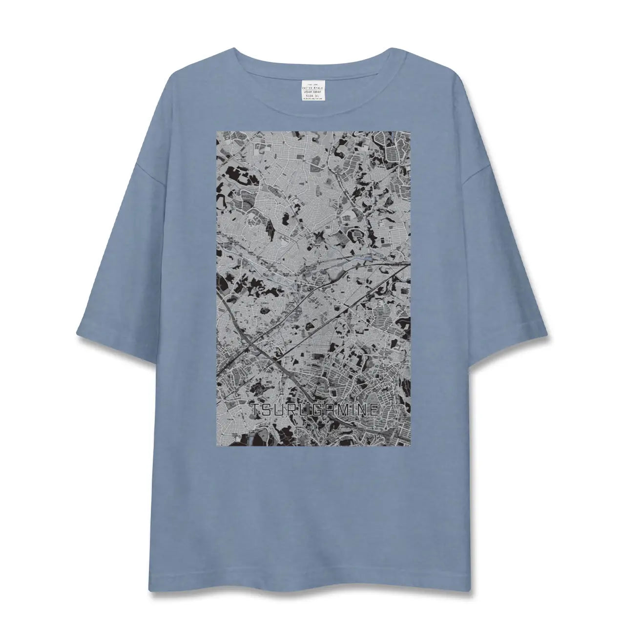 【鶴ヶ峰(神奈川県)】地図柄ビッグシルエットTシャツ