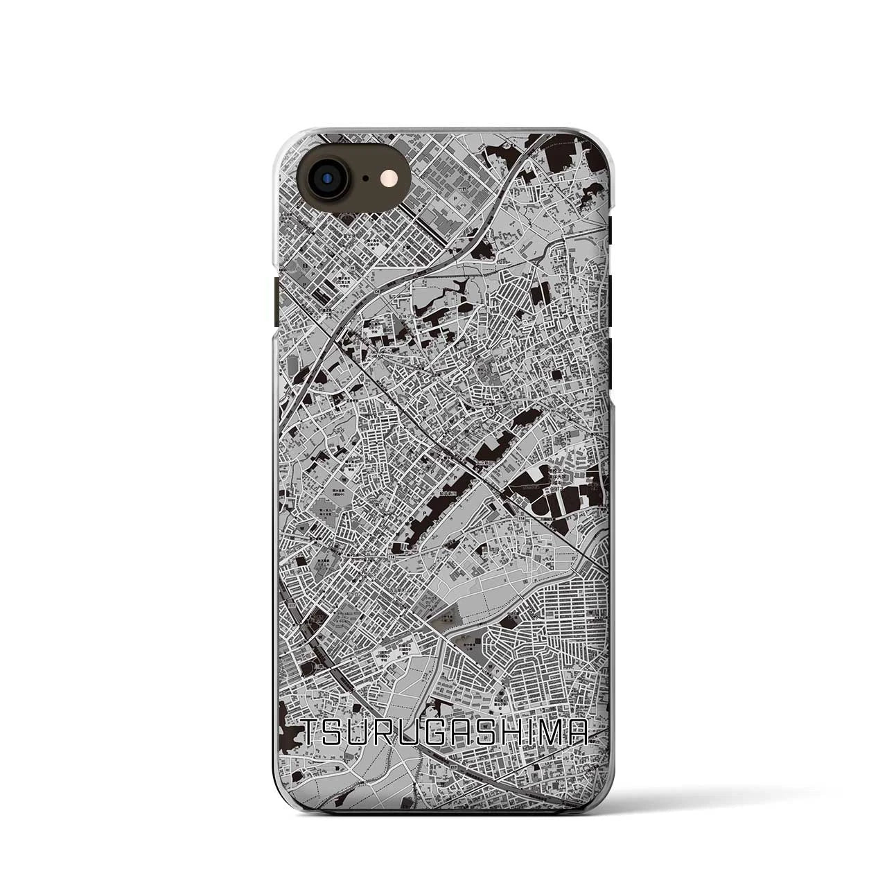 【鶴ヶ島(埼玉県)】地図柄iPhoneケース(クリアタイプ)