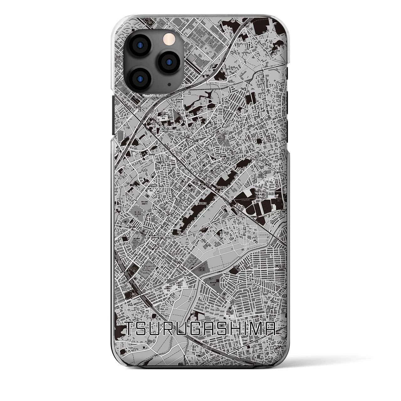 【鶴ヶ島(埼玉県)】地図柄iPhoneケース(クリアタイプ)