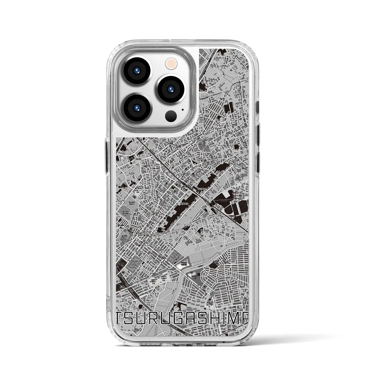 【鶴ヶ島(埼玉県)】地図柄iPhoneケース(MagSafeタイプ)