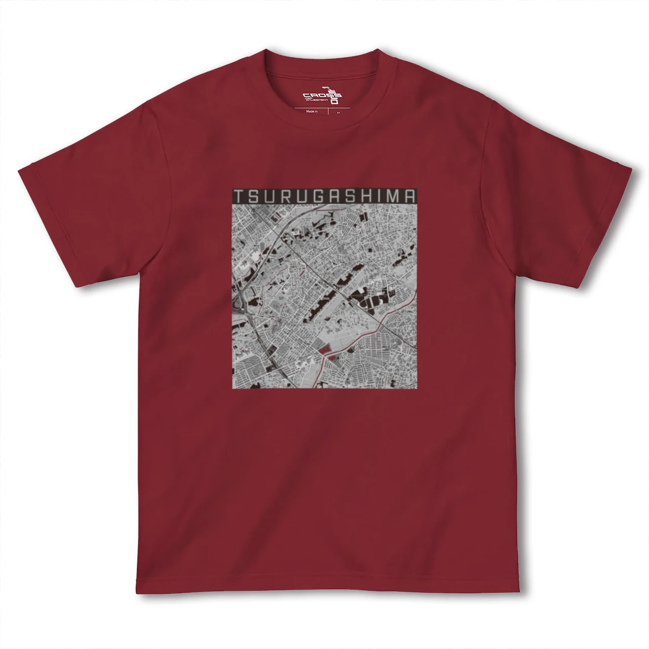 【鶴ヶ島(埼玉県)】地図柄ヘビーウェイトTシャツ