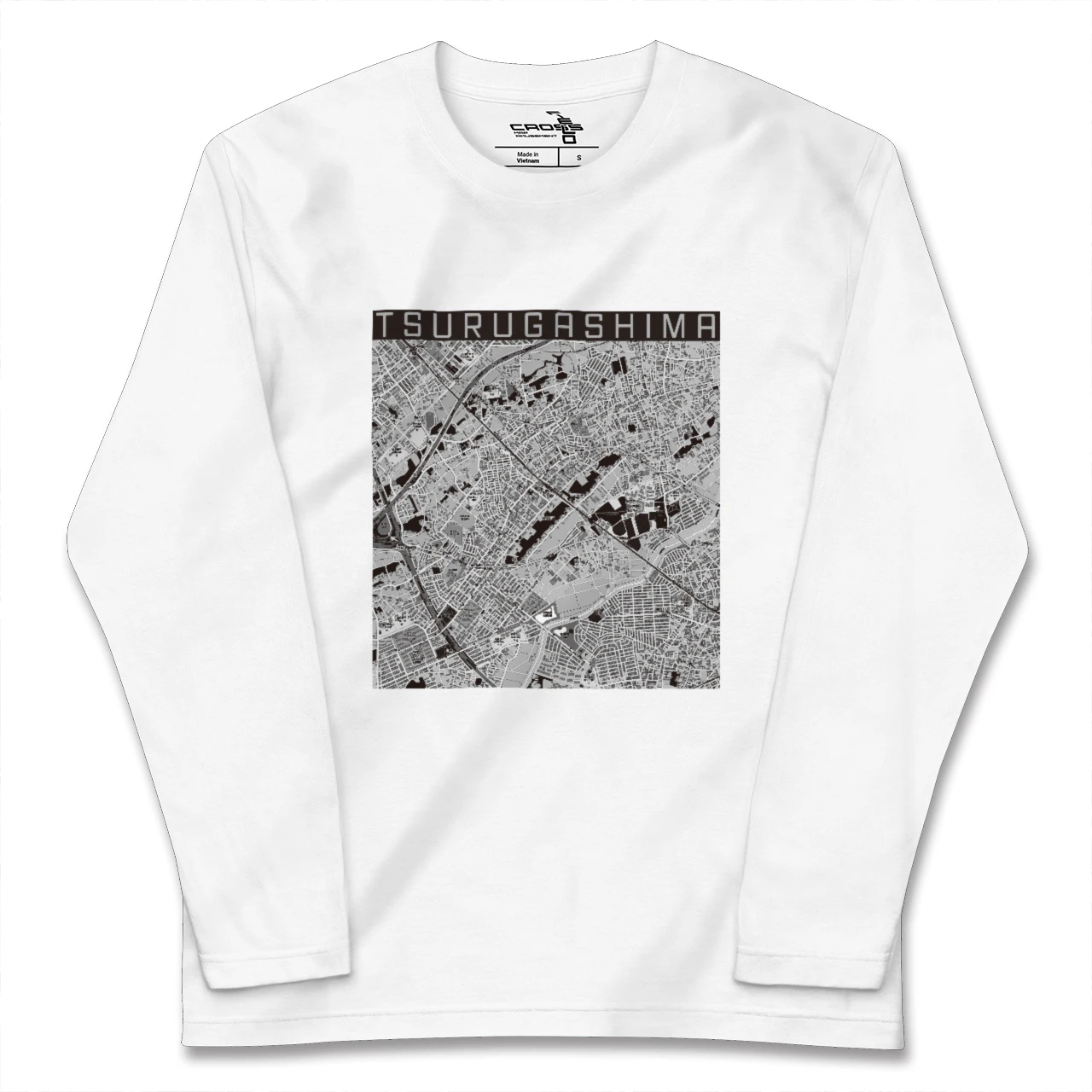 【鶴ヶ島(埼玉県)】地図柄ロングスリーブTシャツ