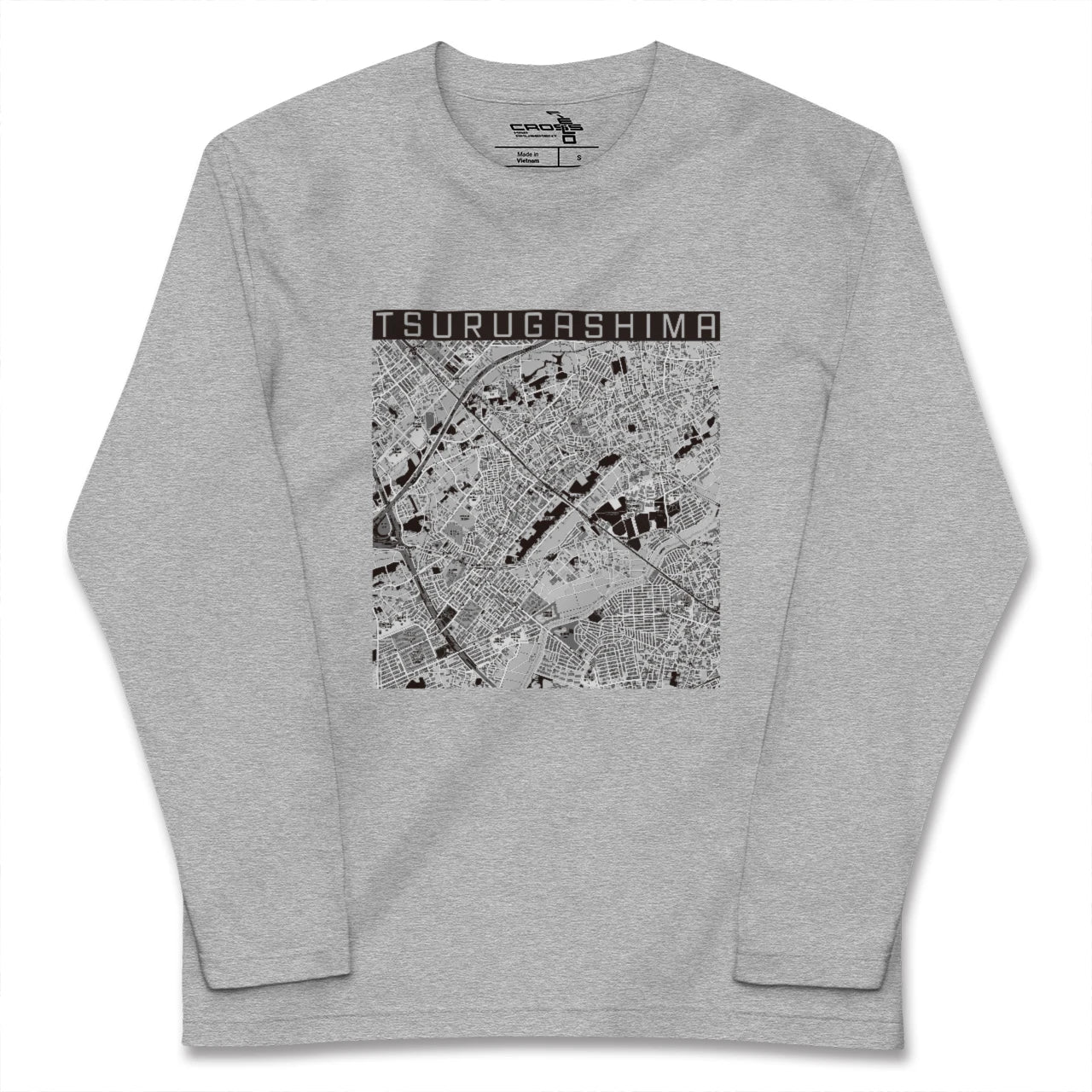 【鶴ヶ島(埼玉県)】地図柄ロングスリーブTシャツ