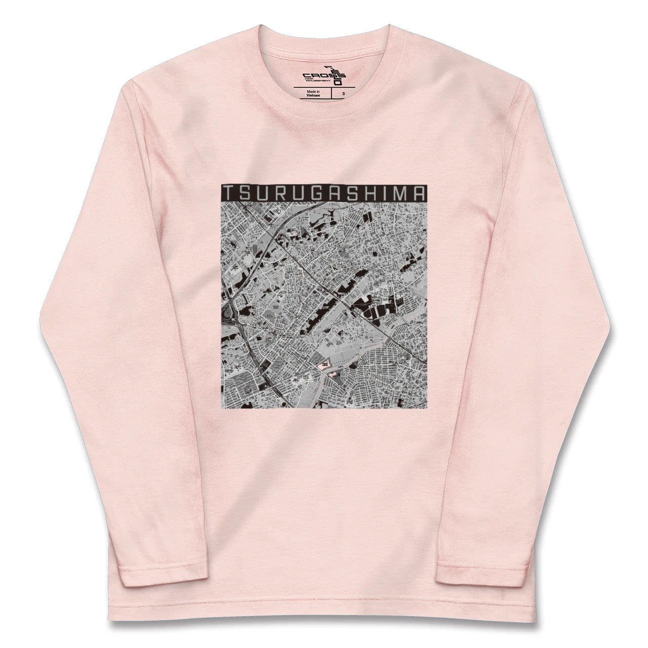 【鶴ヶ島(埼玉県)】地図柄ロングスリーブTシャツ