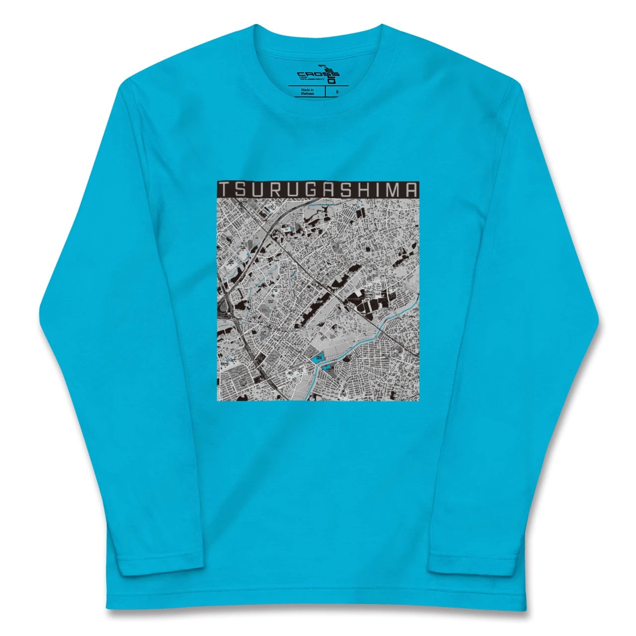 【鶴ヶ島(埼玉県)】地図柄ロングスリーブTシャツ