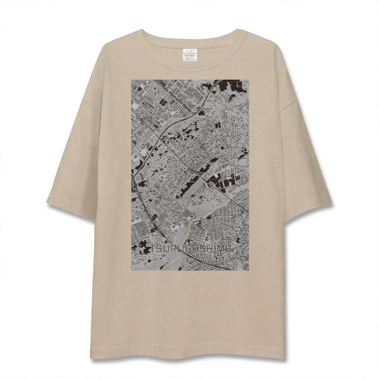 【鶴ヶ島(埼玉県)】地図柄ビッグシルエットTシャツ