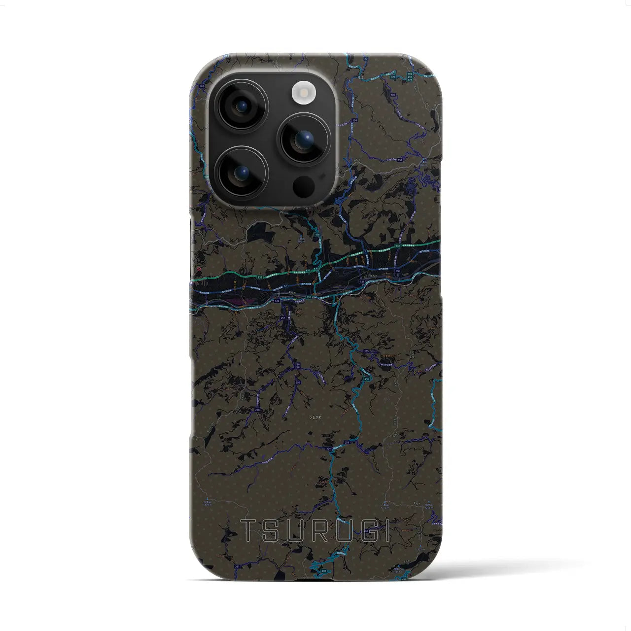 【つるぎ(徳島県)】地図柄iPhoneケース(バックカバータイプ)