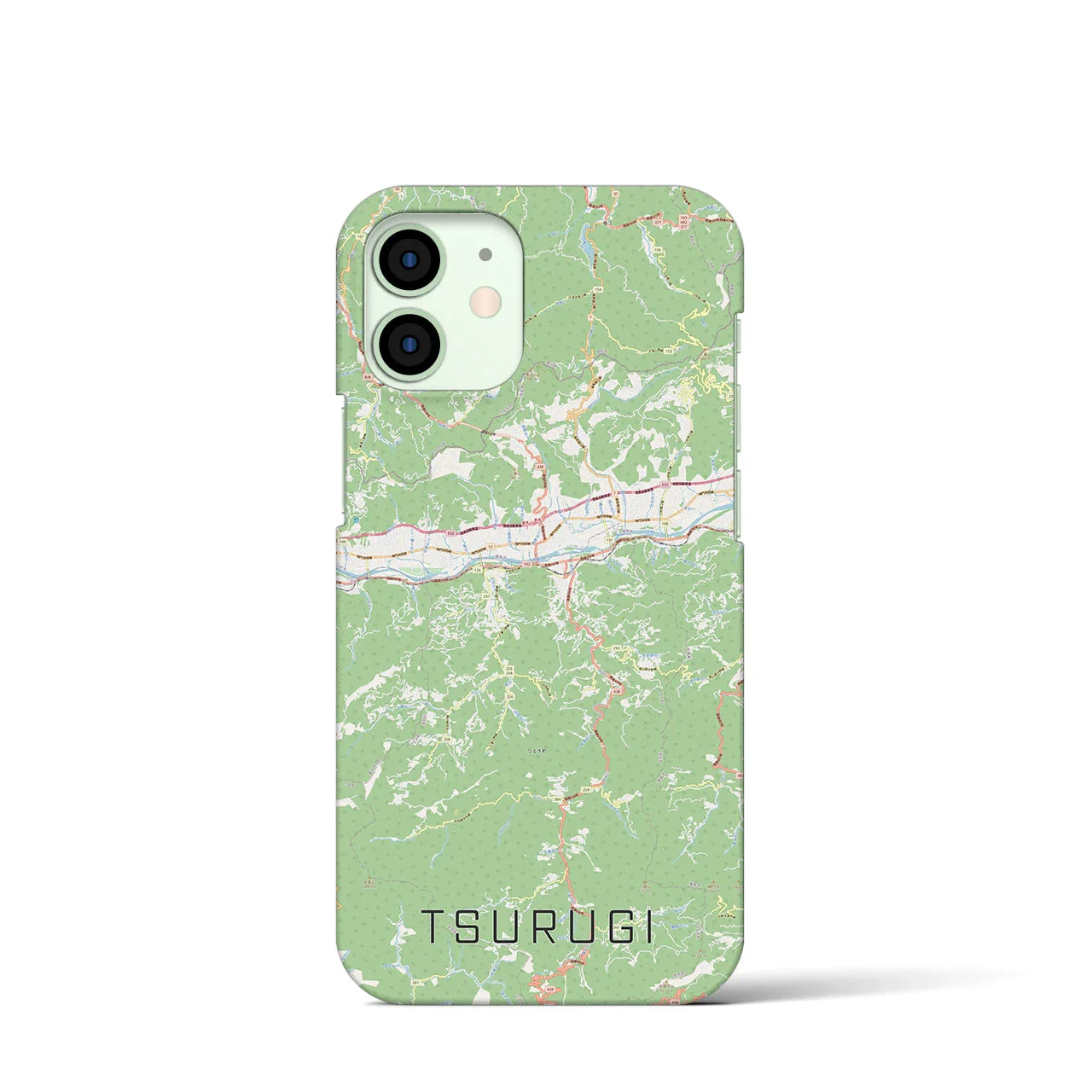 【つるぎ(徳島県)】地図柄iPhoneケース(バックカバータイプ)