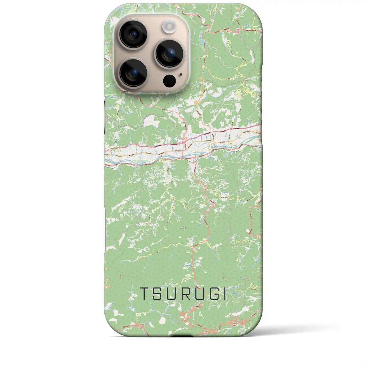 【つるぎ(徳島県)】地図柄iPhoneケース(バックカバータイプ)