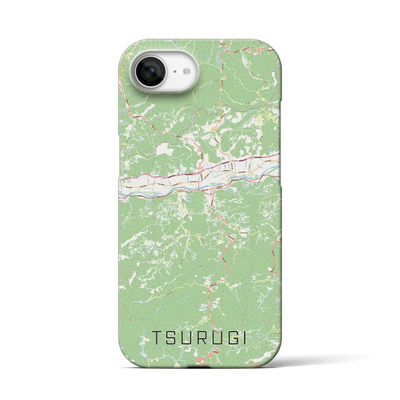 【つるぎ(徳島県)】地図柄iPhoneケース(バックカバータイプ)