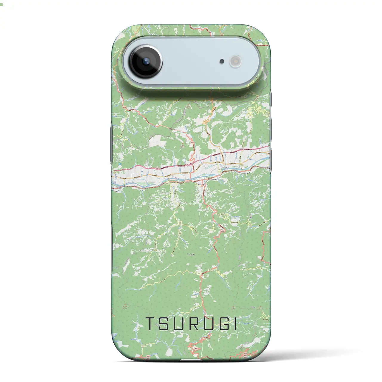 【つるぎ(徳島県)】地図柄iPhoneケース(バックカバータイプ)