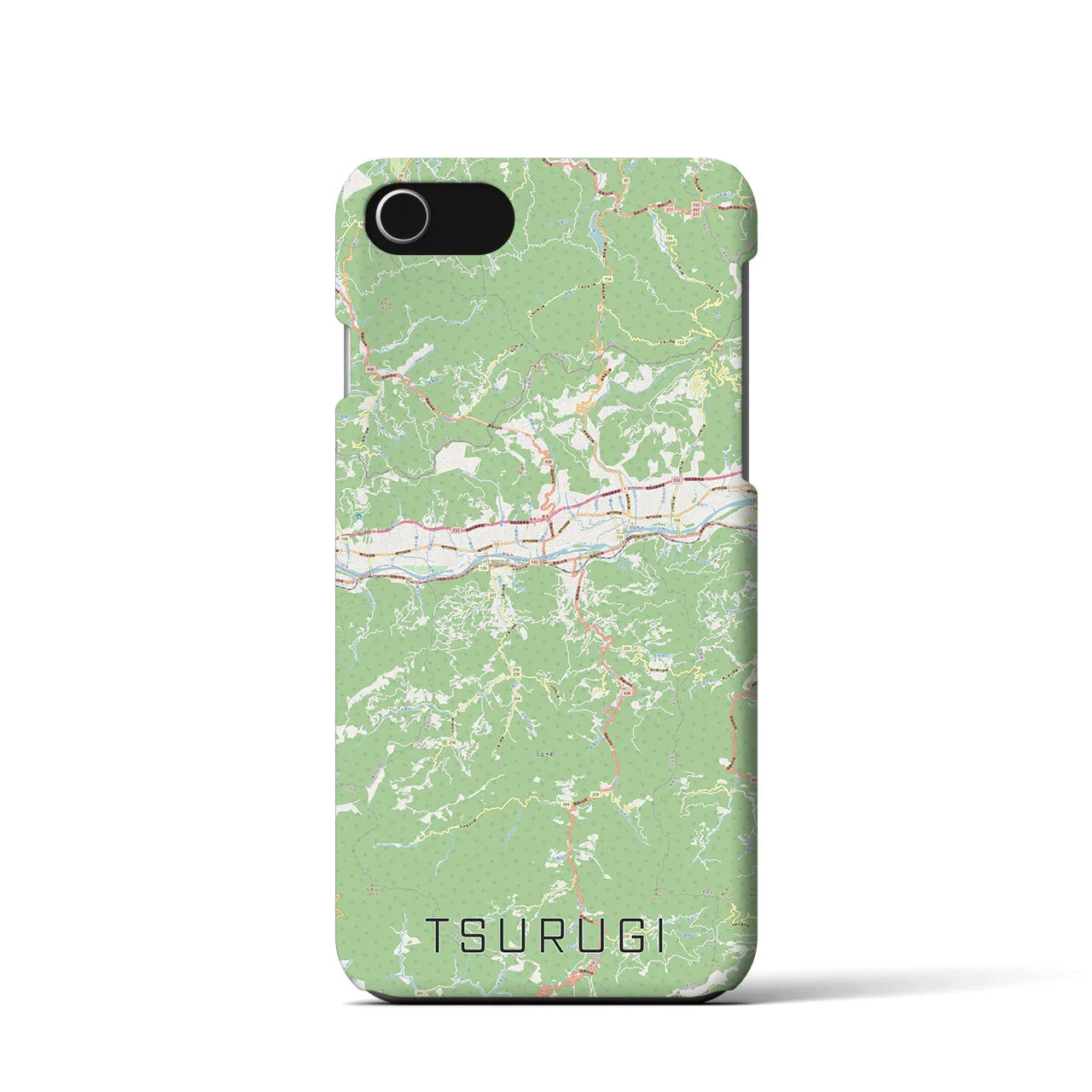 【つるぎ(徳島県)】地図柄iPhoneケース(バックカバータイプ)