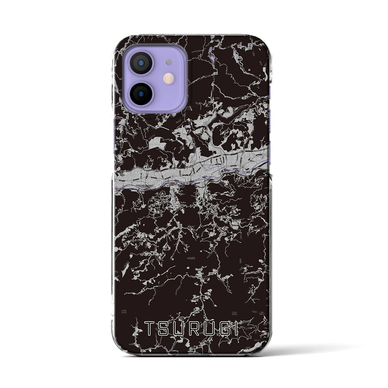 【つるぎ(徳島県)】地図柄iPhoneケース(クリアタイプ)