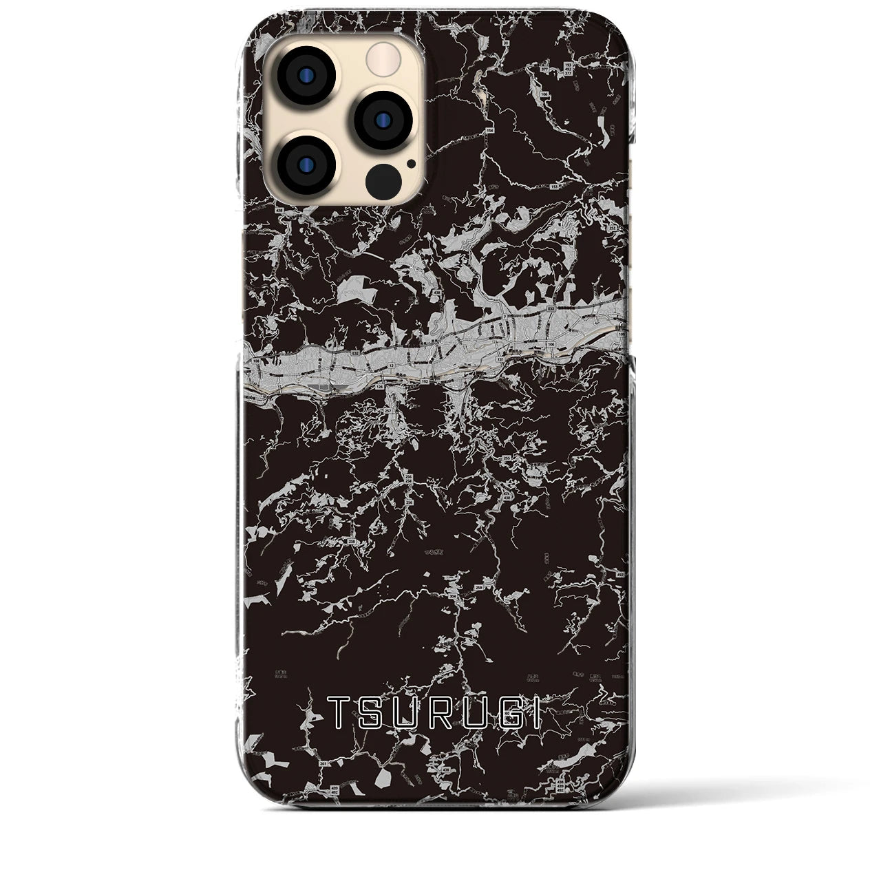 【つるぎ(徳島県)】地図柄iPhoneケース(クリアタイプ)