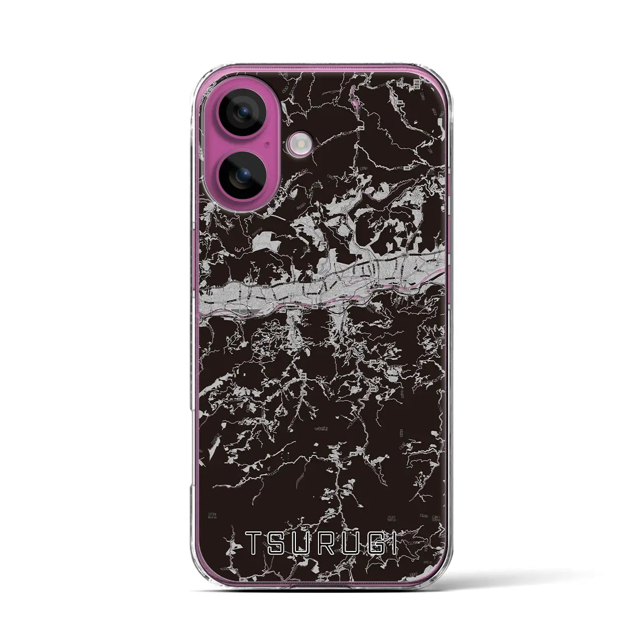 【つるぎ(徳島県)】地図柄iPhoneケース(クリアタイプ)