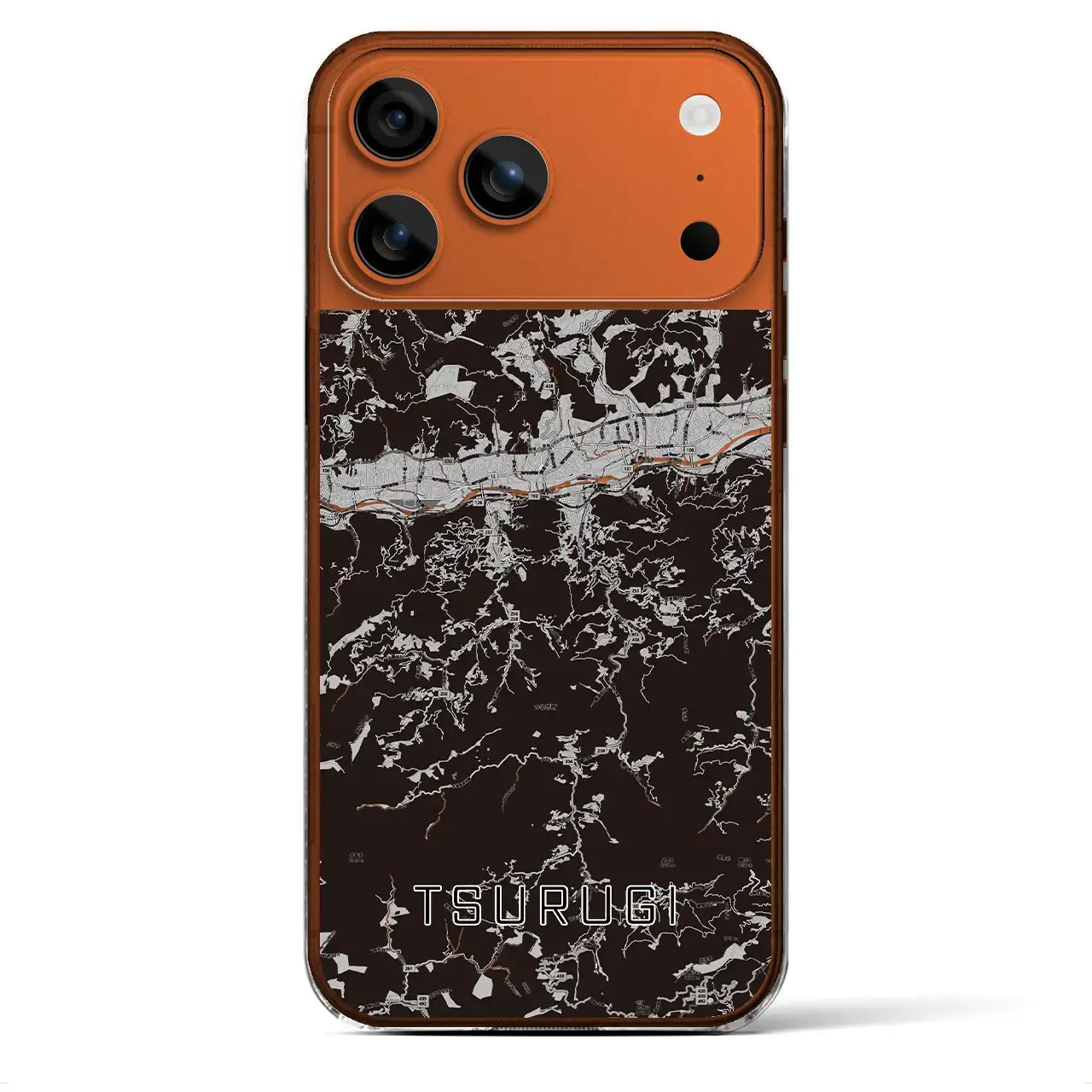 【つるぎ(徳島県)】地図柄iPhoneケース(クリアタイプ)