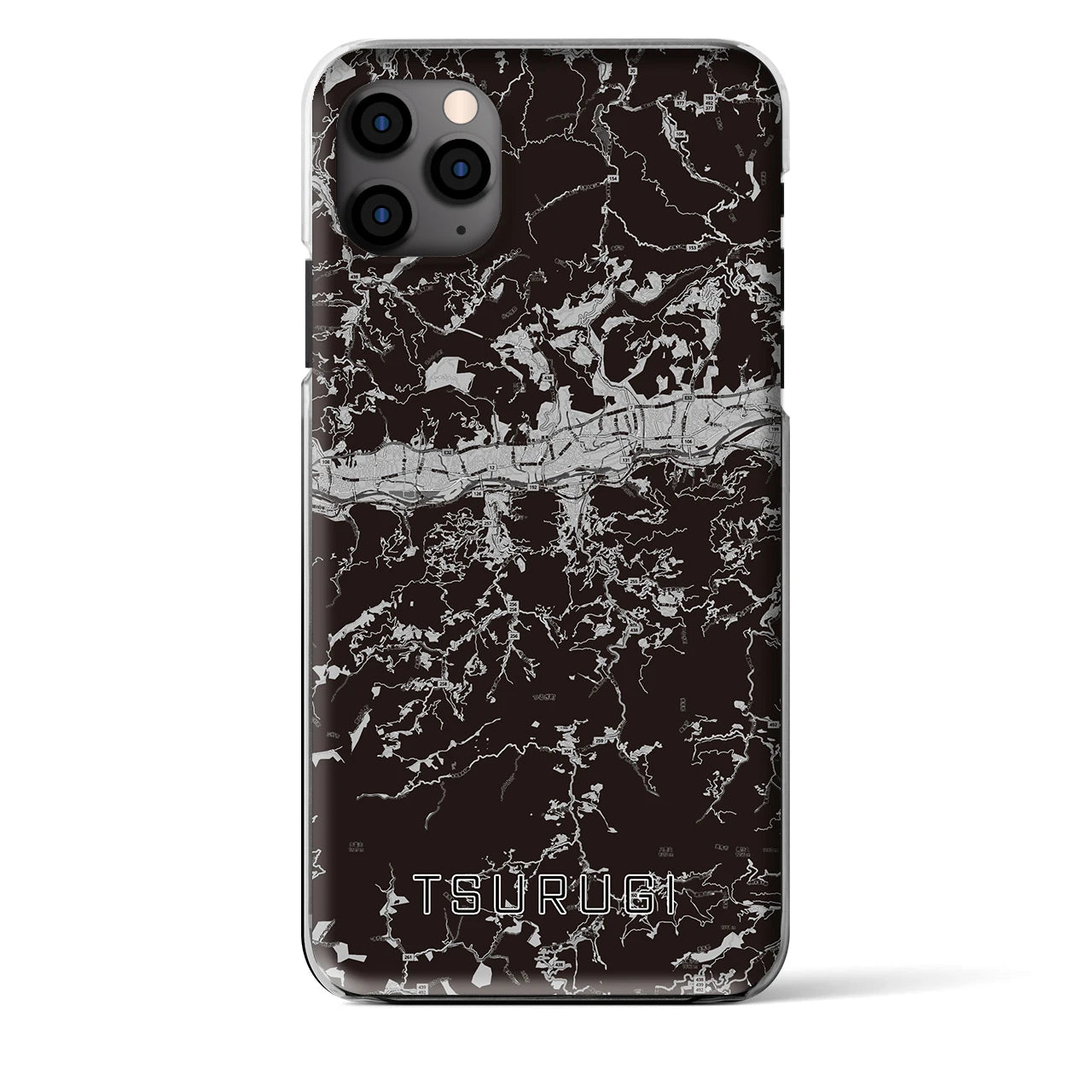 【つるぎ(徳島県)】地図柄iPhoneケース(クリアタイプ)