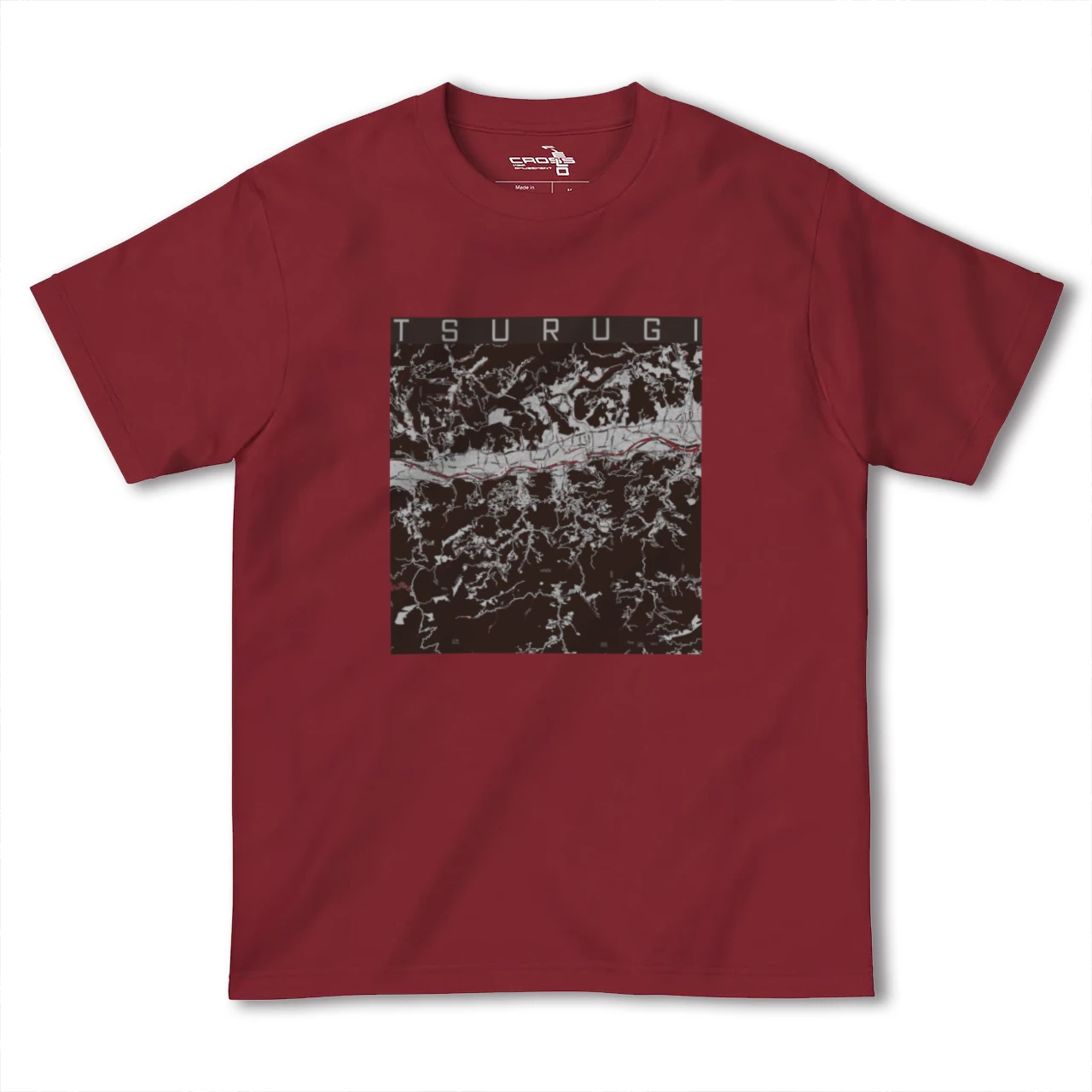 【つるぎ(徳島県)】地図柄ヘビーウェイトTシャツ