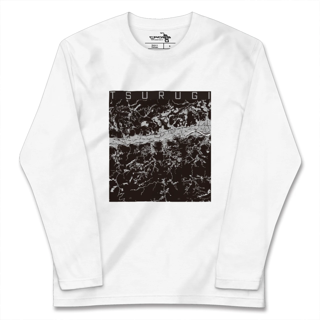 【つるぎ(徳島県)】地図柄ロングスリーブTシャツ