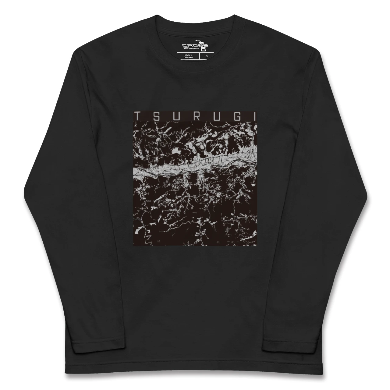 【つるぎ(徳島県)】地図柄ロングスリーブTシャツ