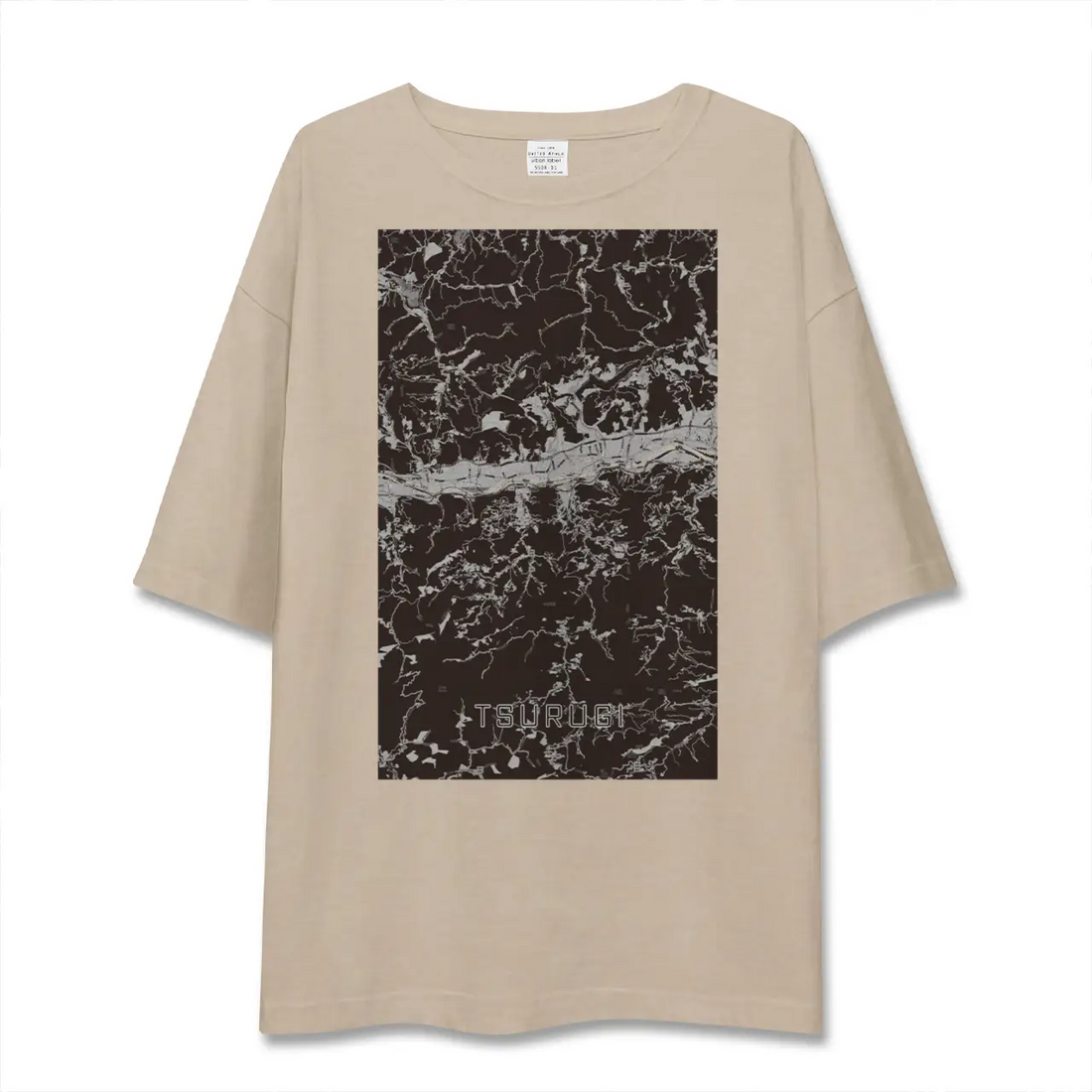 【つるぎ(徳島県)】地図柄ビッグシルエットTシャツ