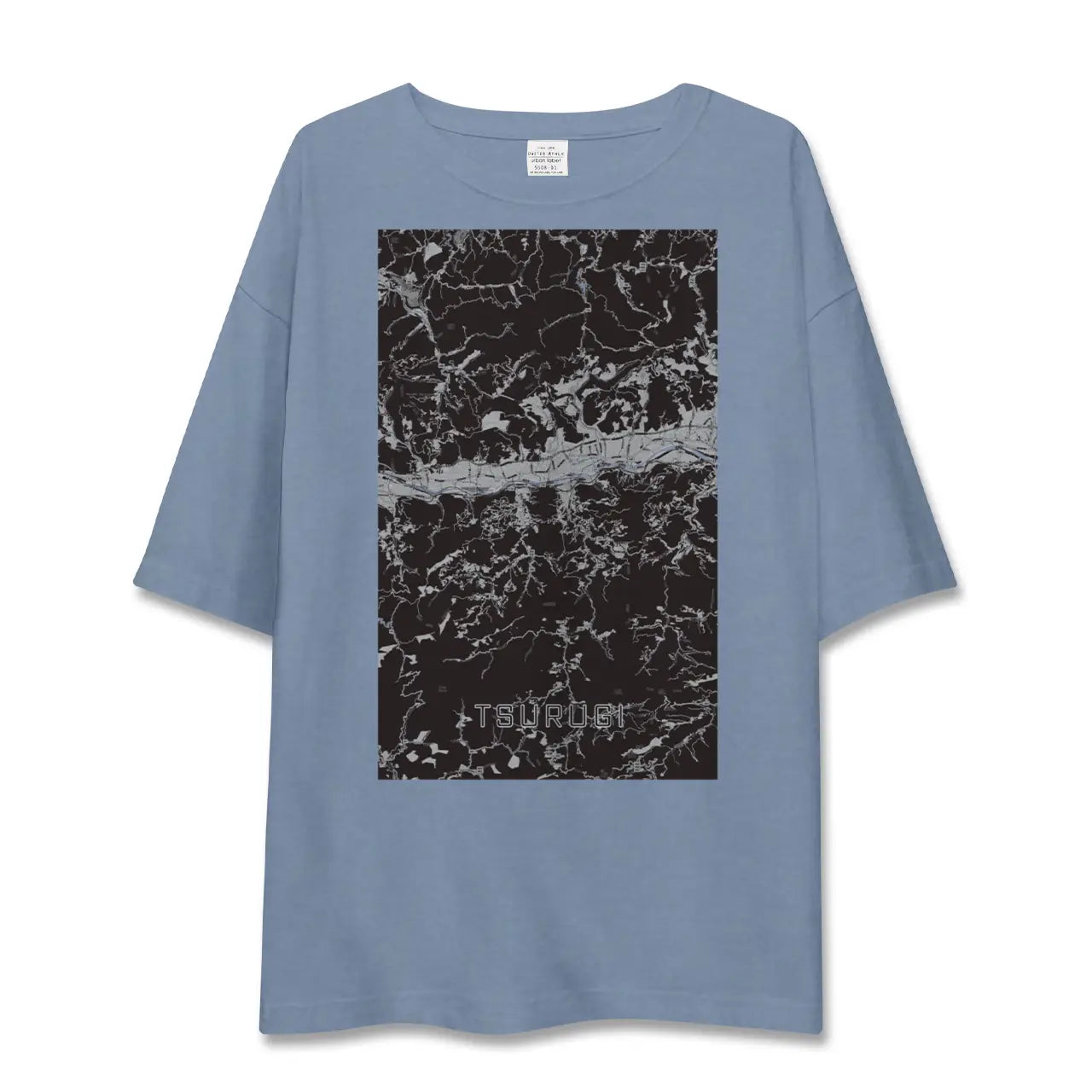 【つるぎ(徳島県)】地図柄ビッグシルエットTシャツ