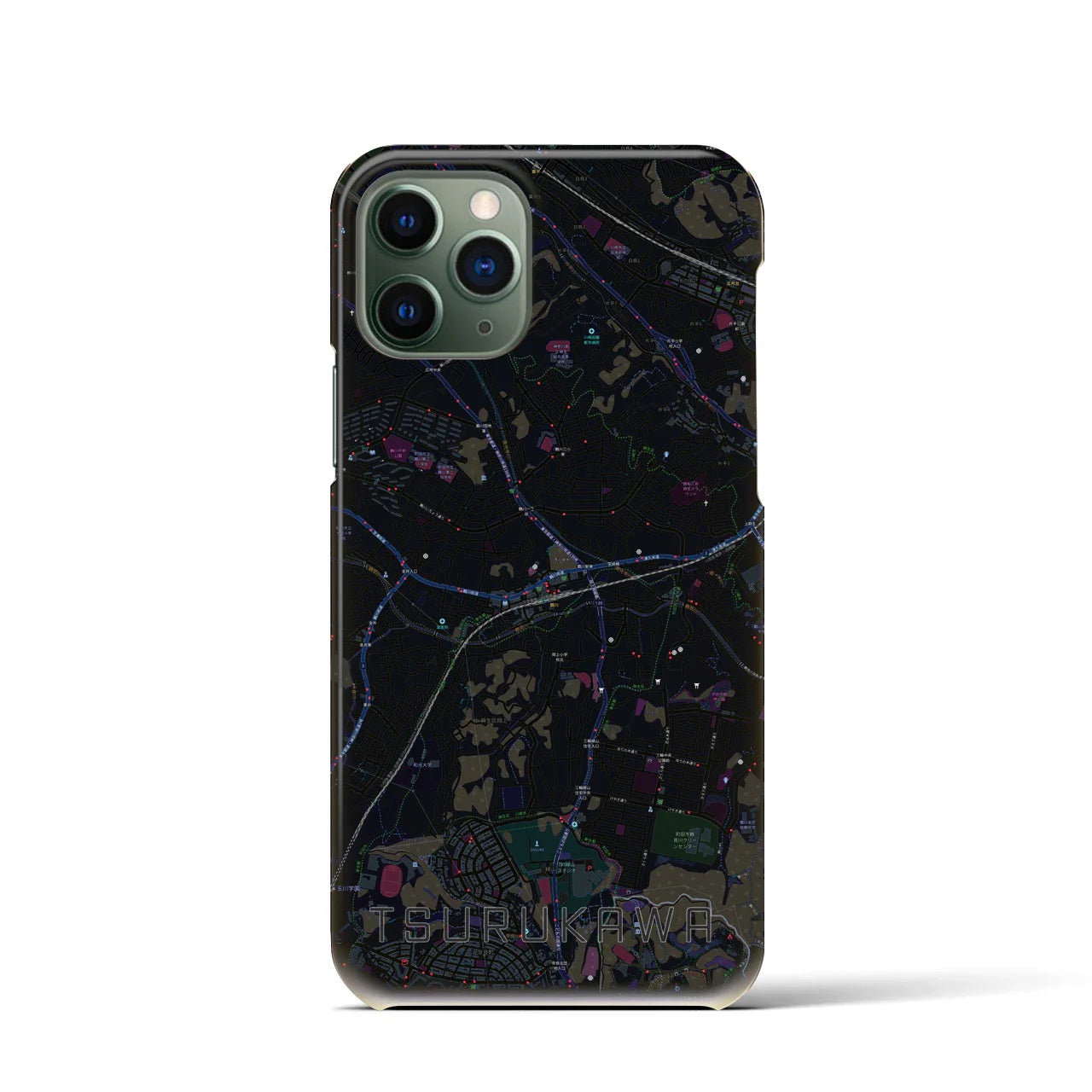 【鶴川(東京都)】地図柄iPhoneケース(バックカバータイプ)