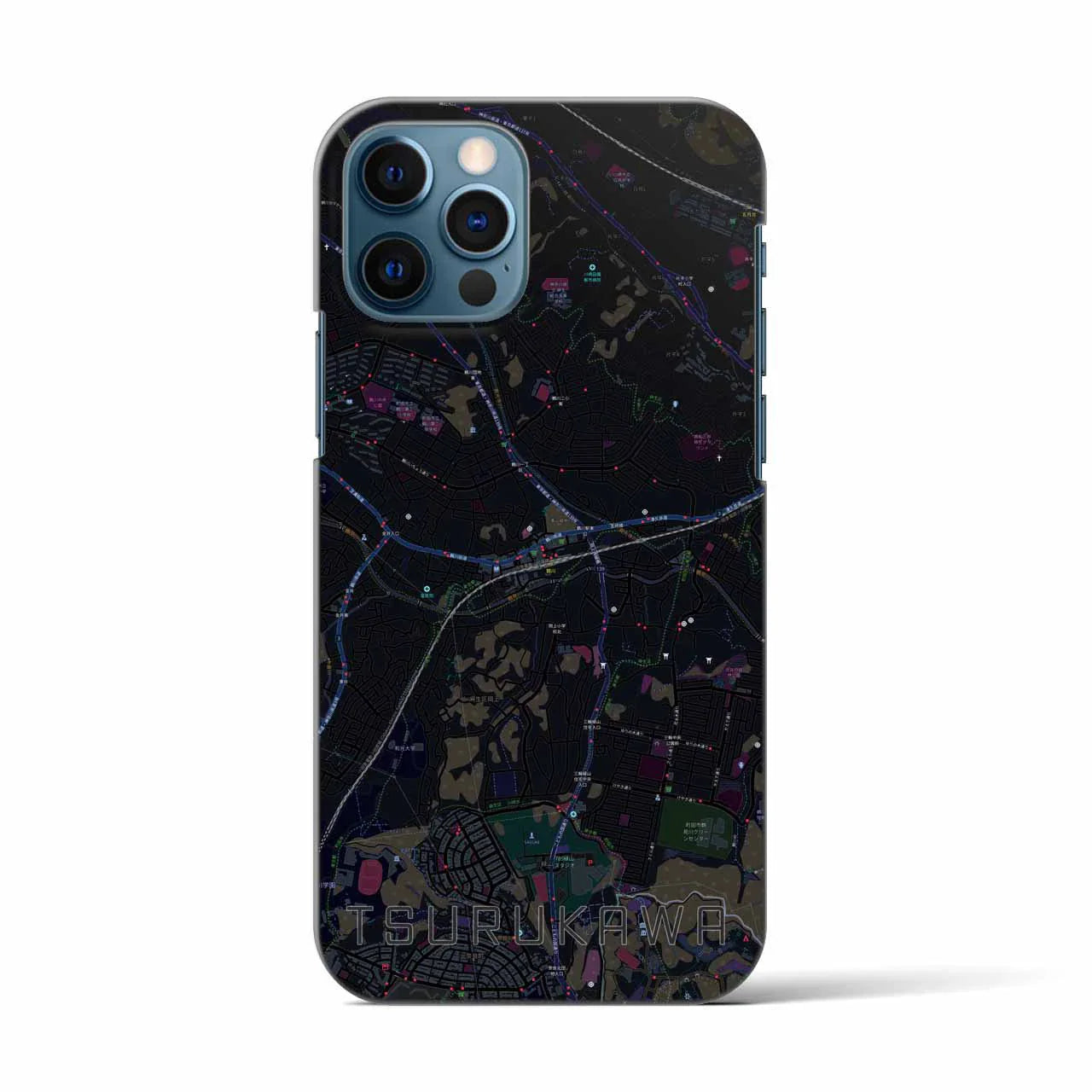 【鶴川(東京都)】地図柄iPhoneケース(バックカバータイプ)