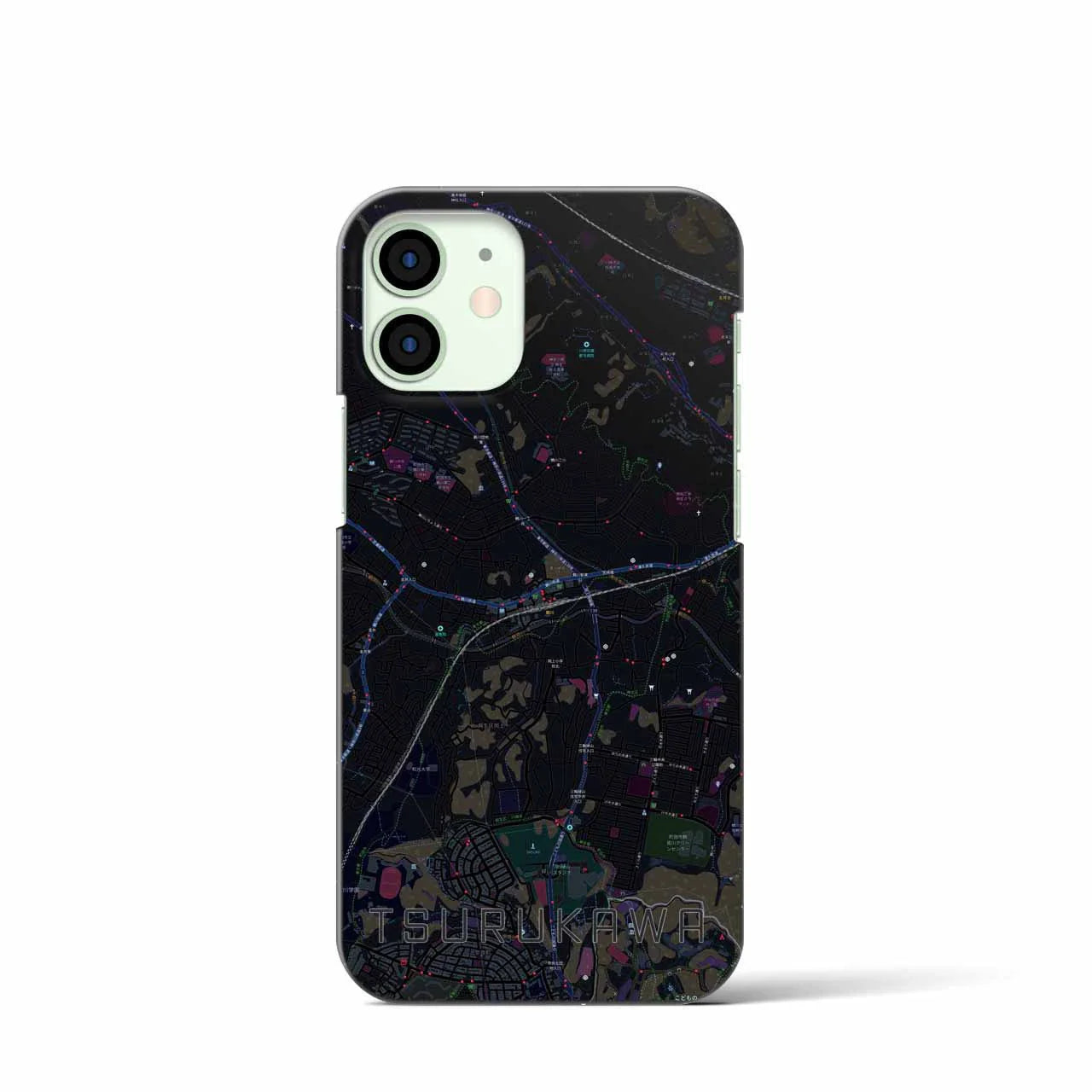 【鶴川(東京都)】地図柄iPhoneケース(バックカバータイプ)