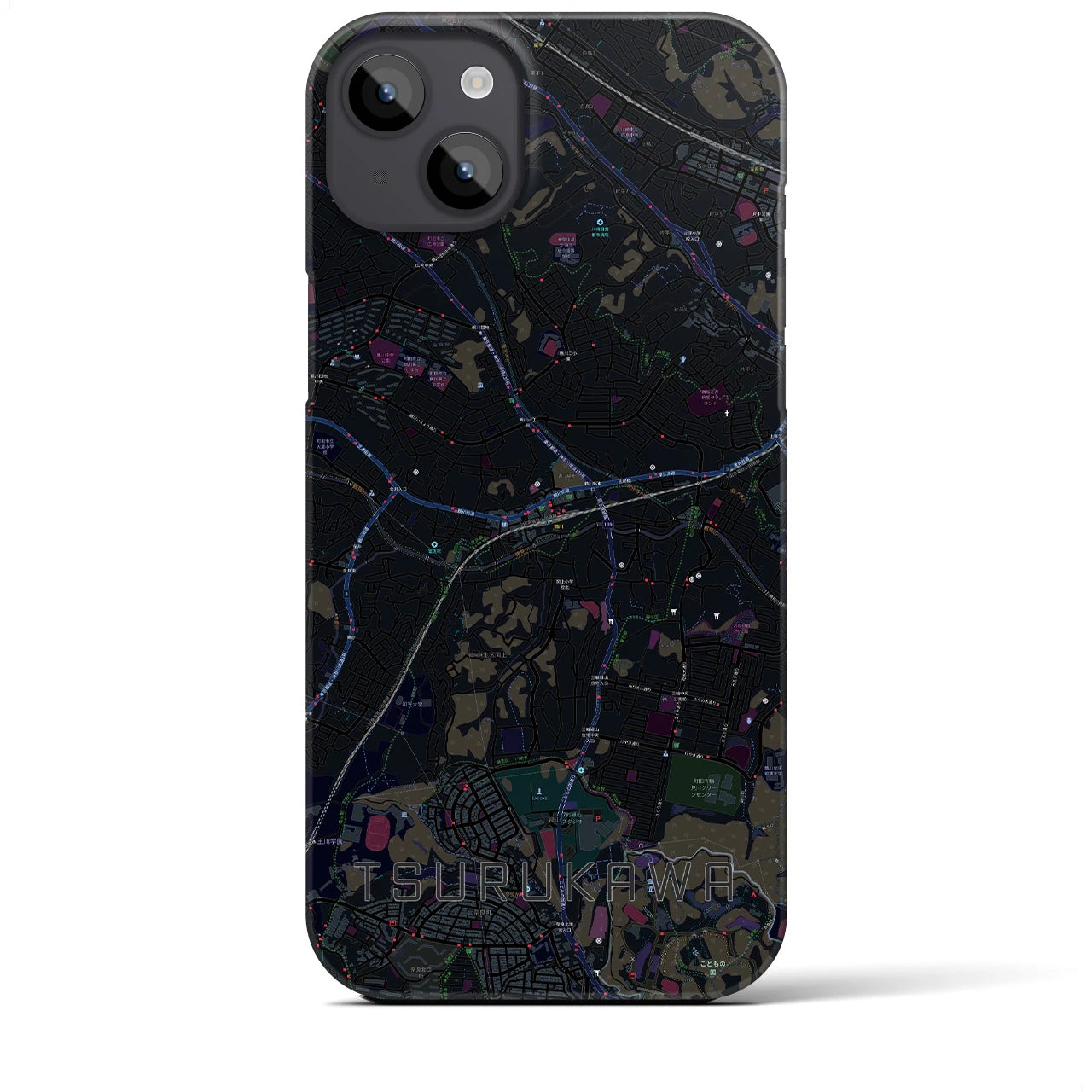 【鶴川(東京都)】地図柄iPhoneケース(バックカバータイプ)