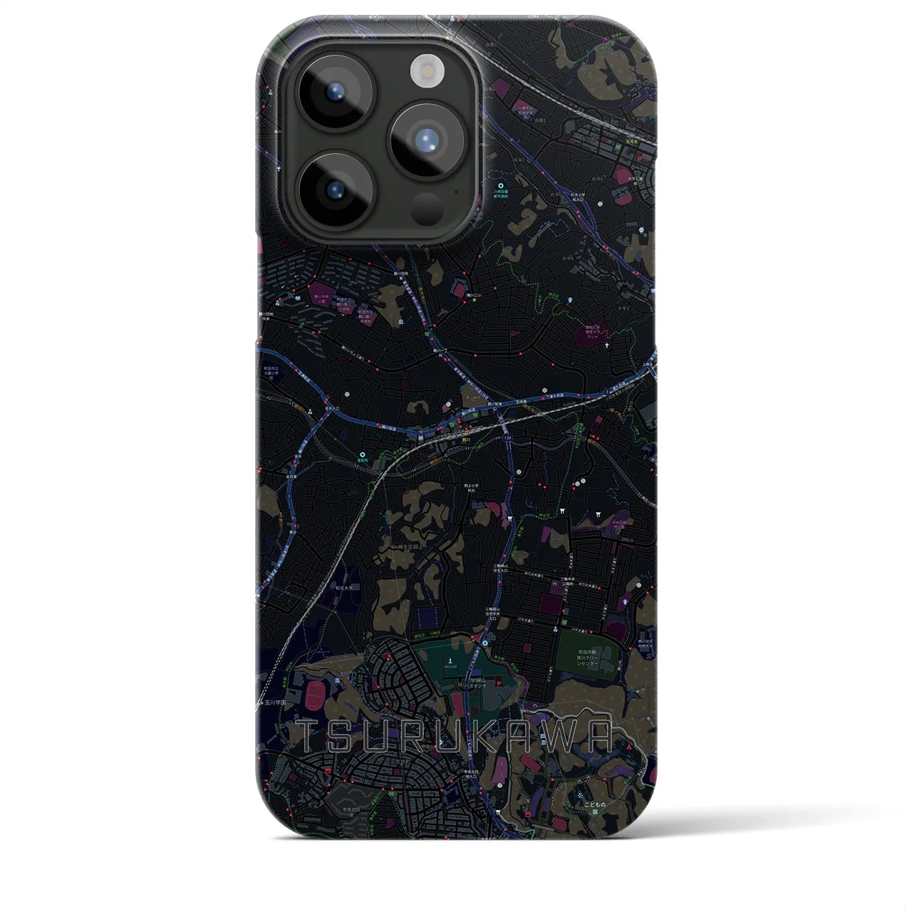 【鶴川(東京都)】地図柄iPhoneケース(バックカバータイプ)