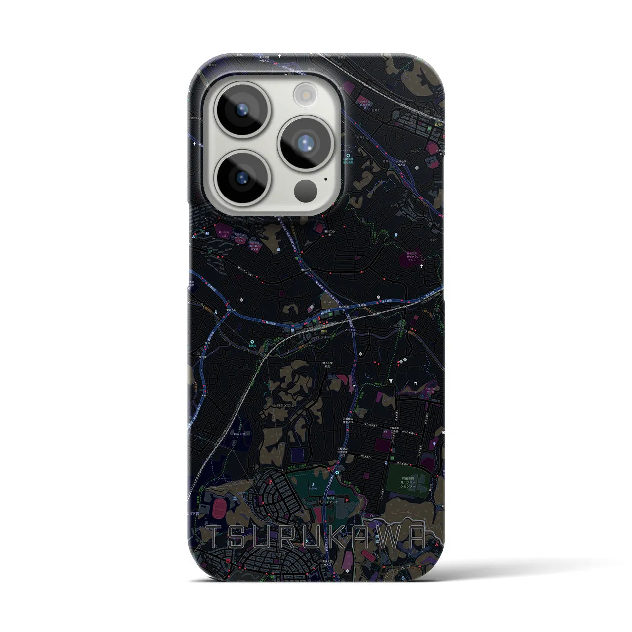 【鶴川(東京都)】地図柄iPhoneケース(バックカバータイプ)