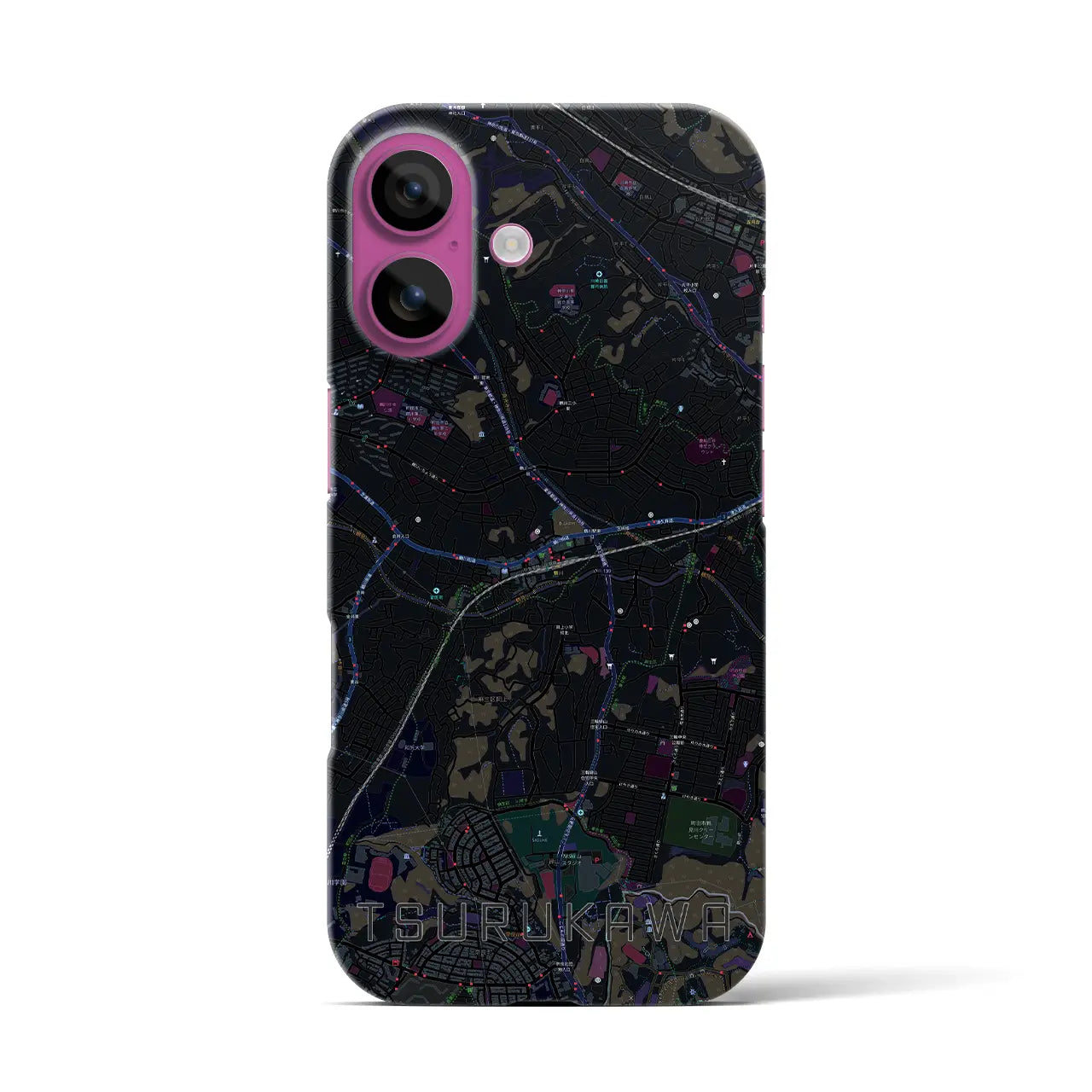 【鶴川(東京都)】地図柄iPhoneケース(バックカバータイプ)