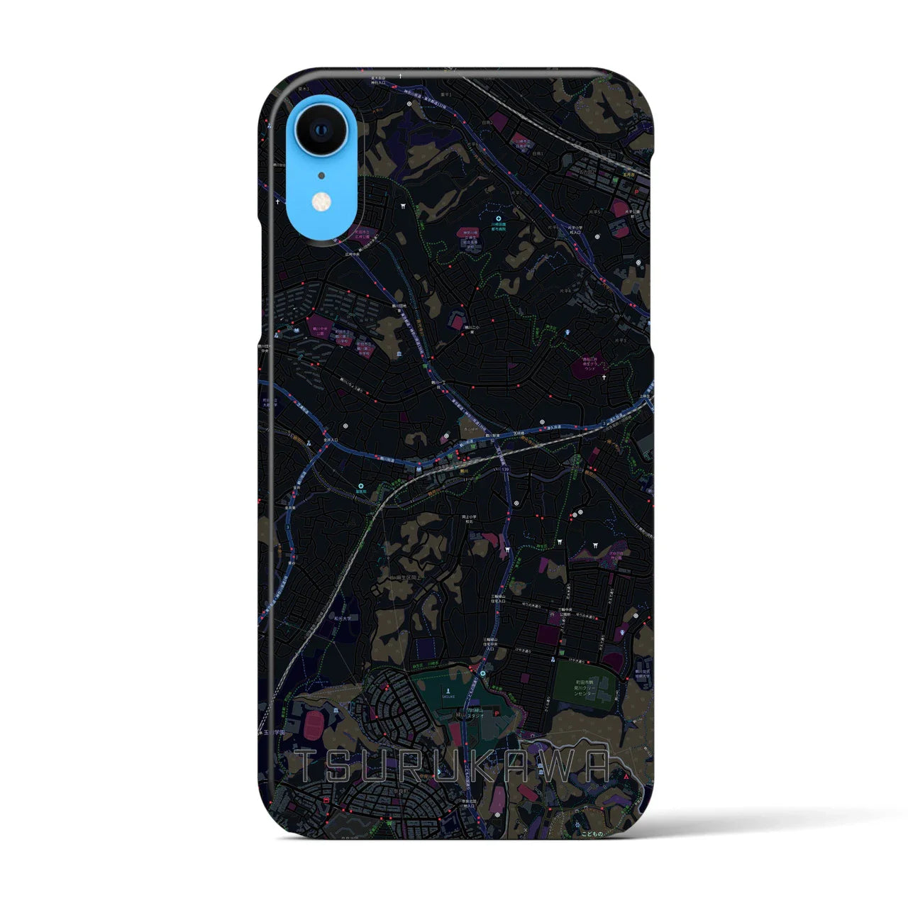 【鶴川(東京都)】地図柄iPhoneケース(バックカバータイプ)